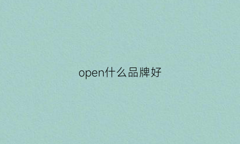 open什么品牌好(opensoon什么牌子)