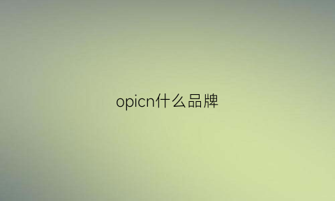 opicn什么品牌