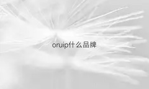 oruip什么品牌(oror品牌)