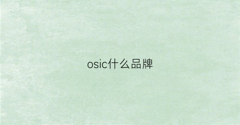 osic什么品牌(osis是什么品牌)