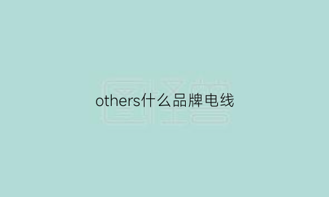 others什么品牌电线(other品牌介绍)