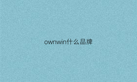 ownwin什么品牌(winnow是什么牌子)