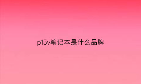 p15v笔记本是什么品牌