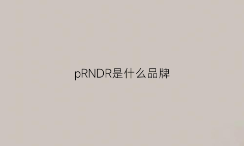 pRNDR是什么品牌