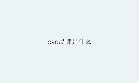 pad品牌是什么(ipad牌子排名)