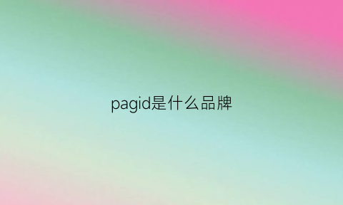 pagid是什么品牌