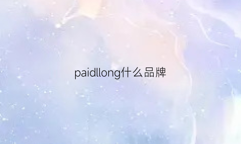 paidllong什么品牌(pai是什么品牌)