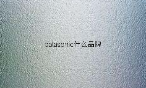 palasonic什么品牌(parasona什么牌子)