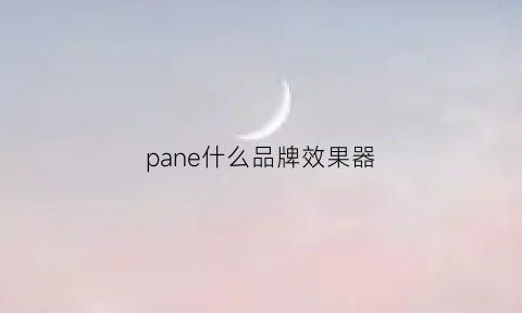 pane什么品牌效果器(pal效果器)