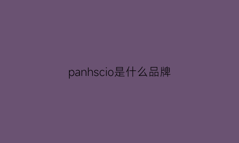 panhscio是什么品牌(pansuioac是什么牌子)