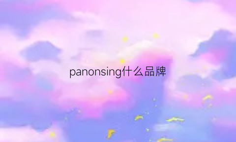 panonsing什么品牌(panasonic是什么牌子)