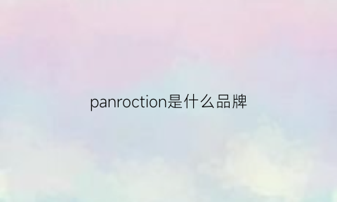 panroction是什么品牌