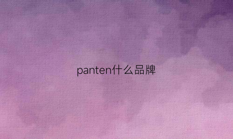 panten什么品牌(panoauen是什么品牌)