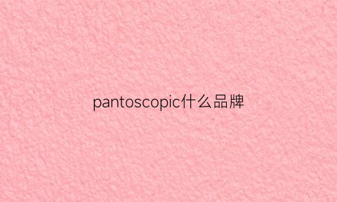 pantoscopic什么品牌(piac是啥牌子)