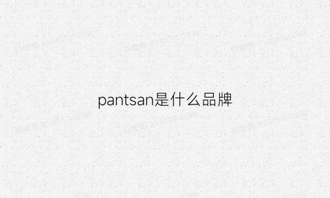 pantsan是什么品牌