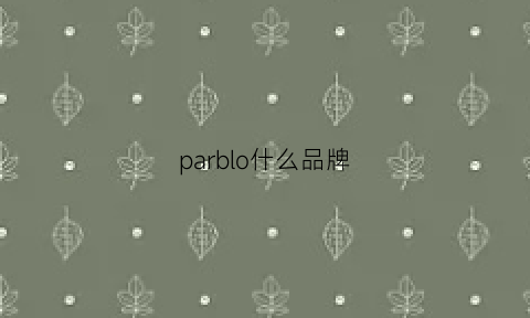 parblo什么品牌(paramour是什么品牌)