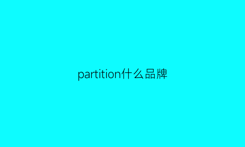 partition什么品牌(partpart品牌)