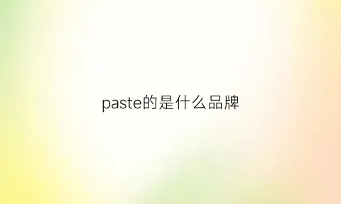 paste的是什么品牌