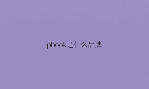 pbook是什么品牌(品牌lookbook是什么)