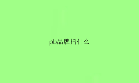 pb品牌指什么(pb品牌介绍)