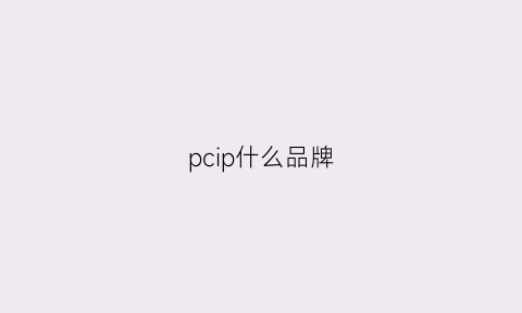 pcip什么品牌(pcipa)