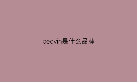 pedvin是什么品牌(pedidnro是什么牌子)