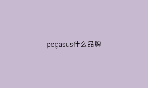 pegasus什么品牌