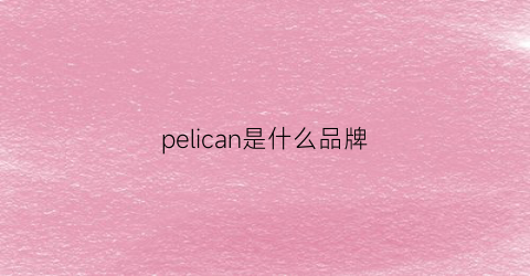 pelican是什么品牌(pelican是什么牌子)