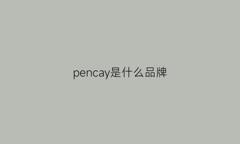 pencay是什么品牌(penyu是什么品牌)