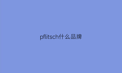 pflitsch什么品牌