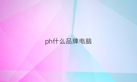 ph什么品牌电脑(phiups是什么牌子电脑)