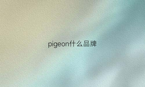 pigeon什么品牌(pigeon是啥)