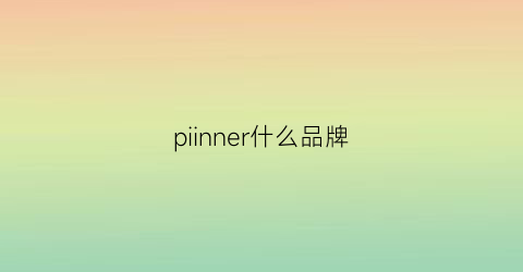 piinner什么品牌(pleni是什么牌子)