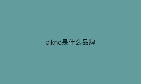 pikno是什么品牌(pikeen是什么牌子)