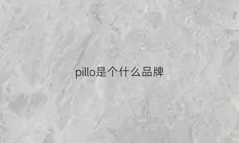 pillo是个什么品牌(plgalle是什么品牌)