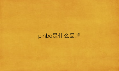 pinbo是什么品牌(pidebo是什么牌子衣服)