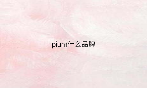 pium什么品牌