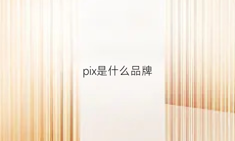 pix是什么品牌(pixy是什么牌子)