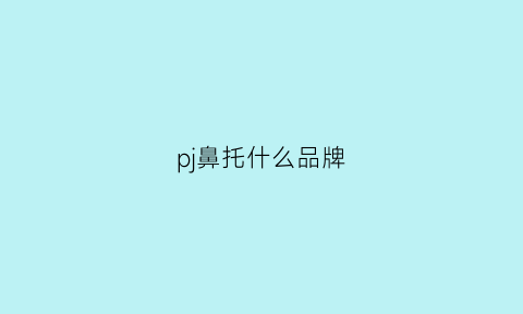 pj鼻托什么品牌