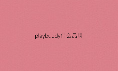 playbuddy什么品牌