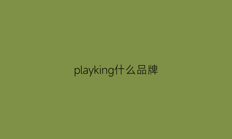 playking什么品牌