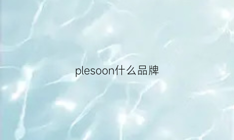 plesoon什么品牌