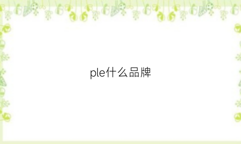 ple什么品牌(pleikpholppe是什么品牌)