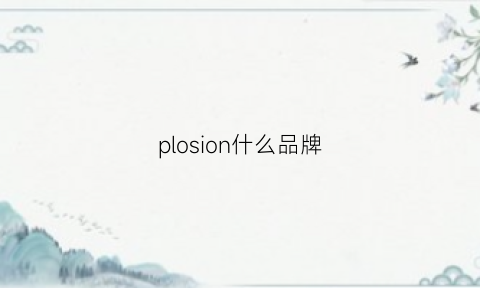 plosion什么品牌