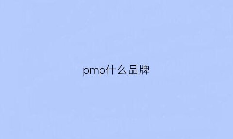 pmp什么品牌