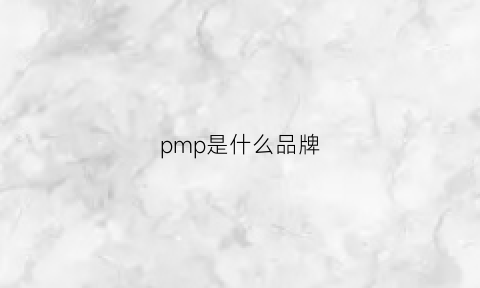 pmp是什么品牌