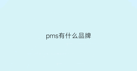 pms有什么品牌(pmpm是那个国家的品牌)