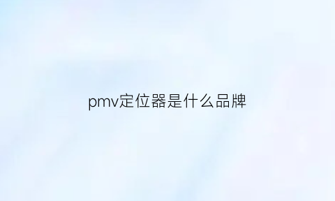 pmv定位器是什么品牌