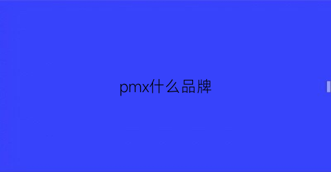 pmx什么品牌(pmpm是那个国家的品牌)