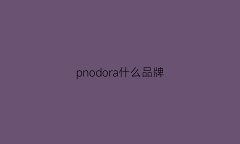 pnodora什么品牌(pondora是啥牌子)